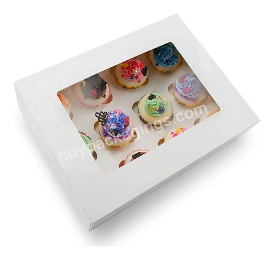 Wholesale Paper Cake Box Packaging Box With Transparent Skylight Showcase Cake Box