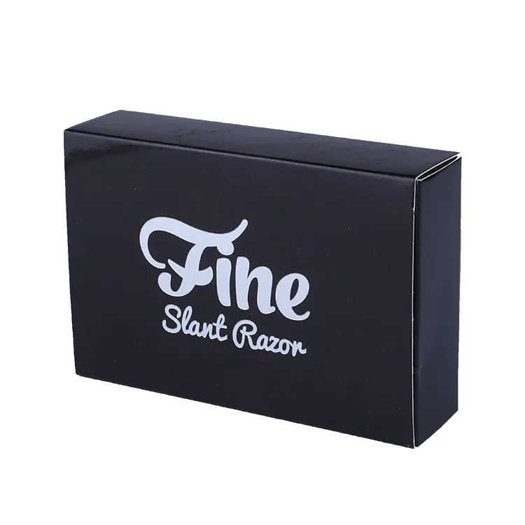 Wholesale paper eye sleep mask cosmetic makeup kit black craft folding board paper packaging perfume box