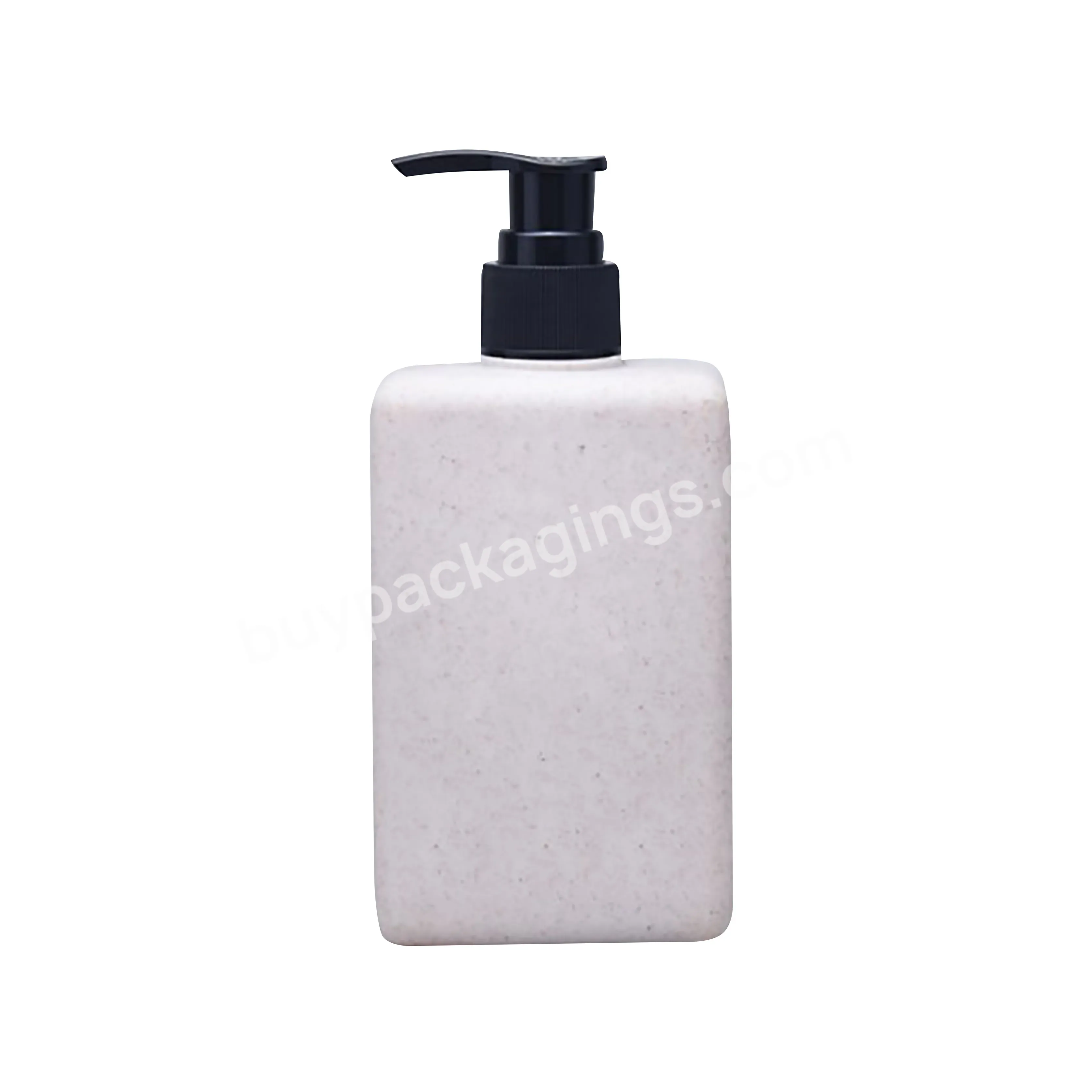 Wholesale Pe Wheat Straw Square Shampoo Shower Gel Hand Sanitizer Biodegradable Empty Bottle With Lotion Pump - Buy Wholesale Pe Wheat Straw Square Shampoo Bottle,Gel Hand Sanitizer Biodegradable Empty Bottle,Bottle With Lotion Pump.