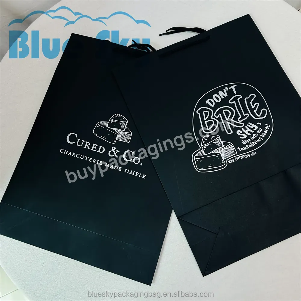 Wholesale Personalized Luxury Boutique Gift Bag Packaging Custom Printing Promotion Thanks To Gift Bags With Logo Printing