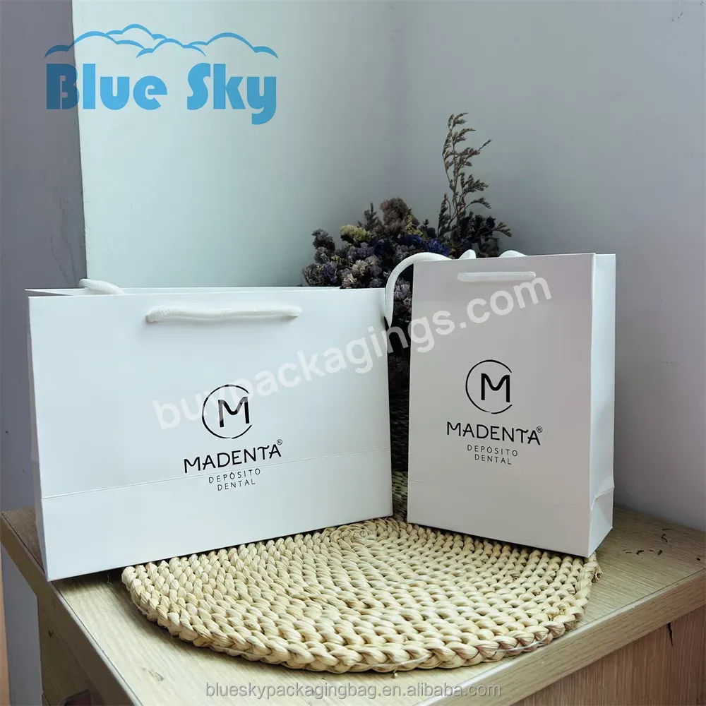 Wholesale Personalized Luxury Boutique Gift Bag Packaging Custom Printing Promotion Thanks To Gift Bags With Logo Printing