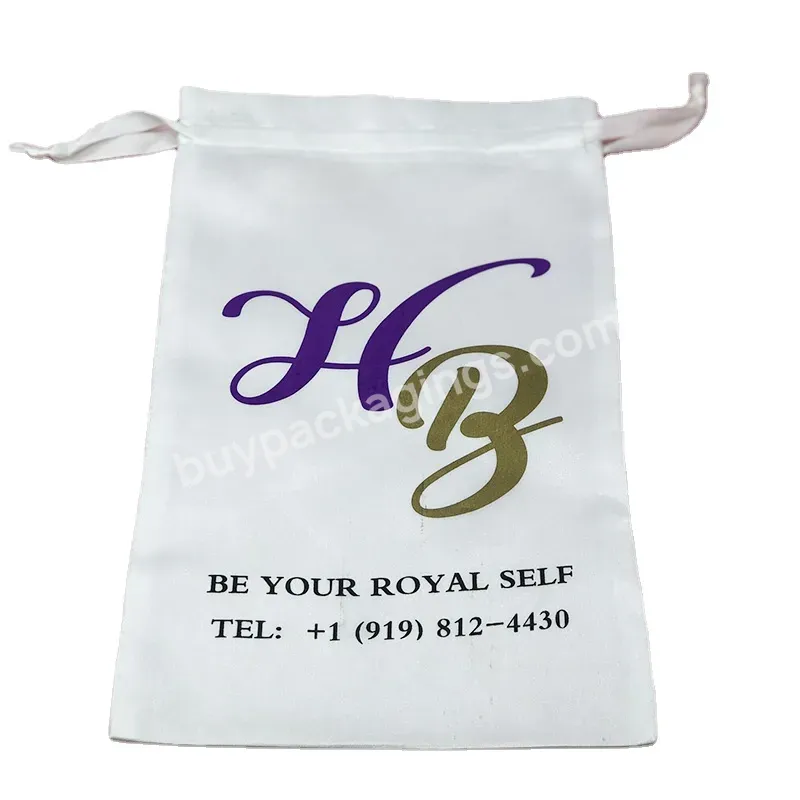 Wholesale Personalized Printing Custom White 10x16 Inches Small Satin Bags For Lashes