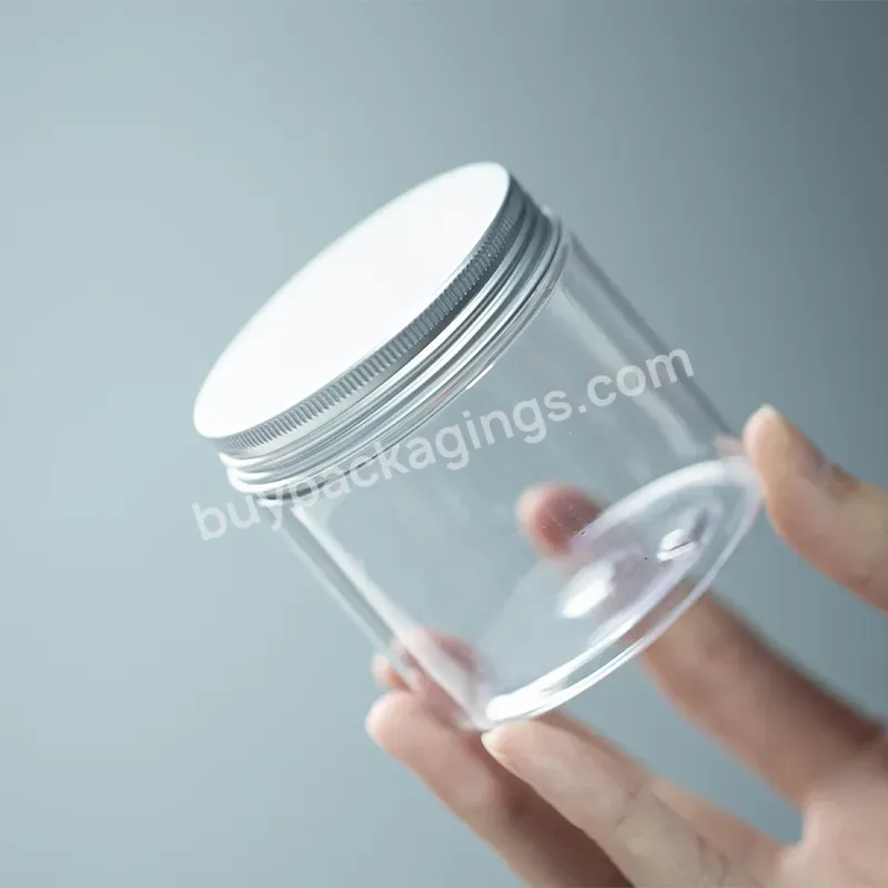 Wholesale Pet Packaging Frosted Plastic Cosmetic Jar 50g For Cream Jar With Black White Lid