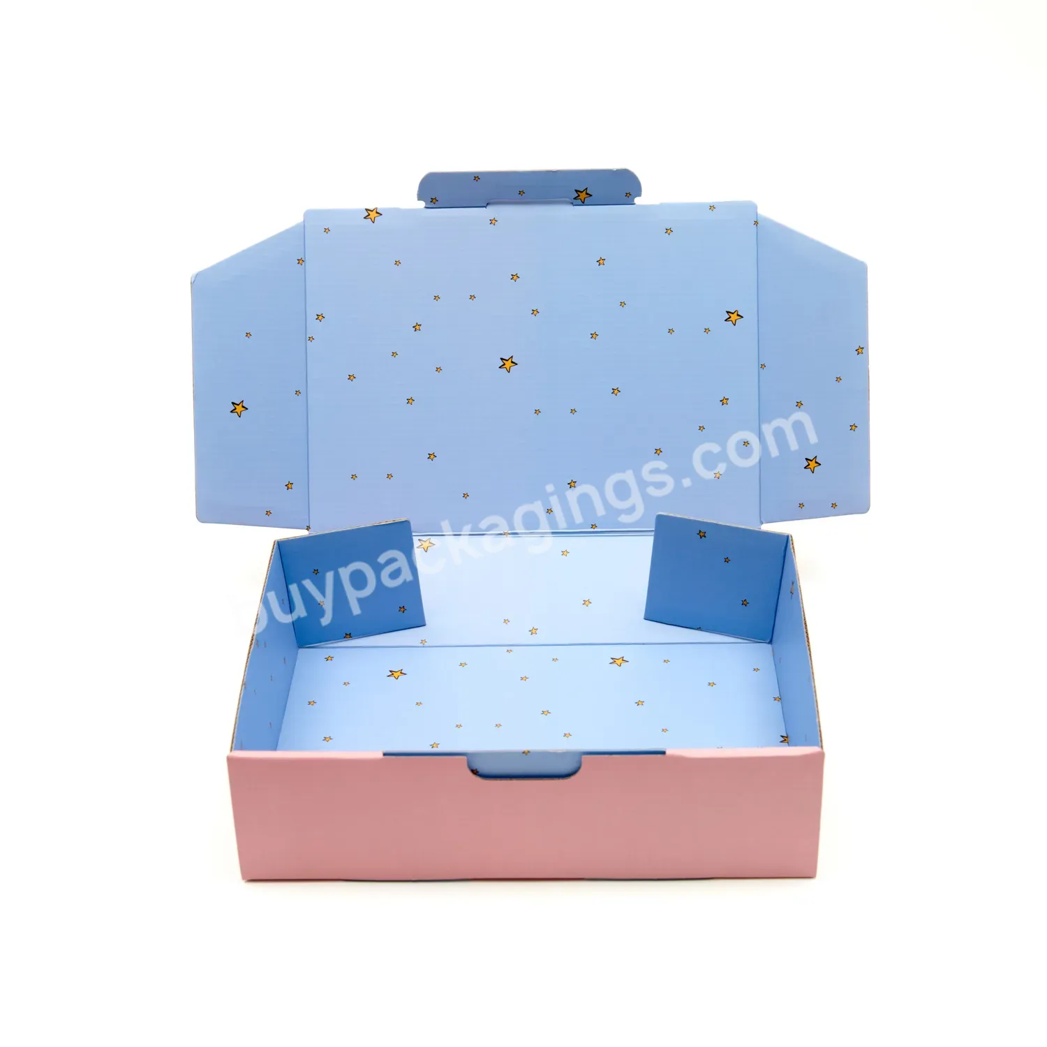 Wholesale Pink And Blue Beauty Makeup Skin Care Lipstick Lip Gloss Packaging Mailing Tuck Top Cosmetic Paper Shipping Box