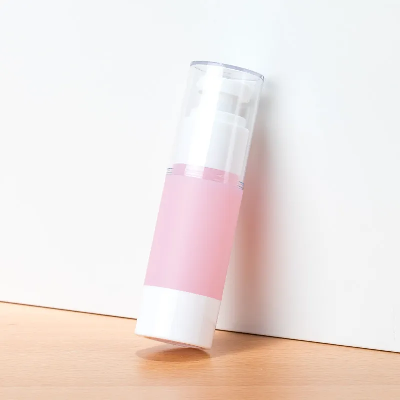 Wholesale Pink Body White Cap Vacuum Lotion Liquid Foundation  Cosmetics Spray Travel Portable Plastic Bottle