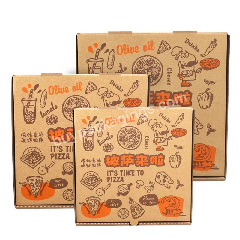 Wholesale Pizza Box Package Carton Supplier Custom Design Printed Packing Bulk Cheap Pizza Boxes