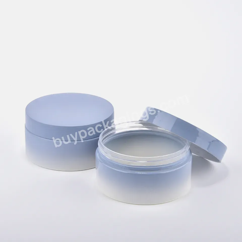 Wholesale Plastic Cans Frosted Eco-friendly Refillable Wide Mouth Pet Body Butter Empty Cosmetic Container Plastic Cream Jar