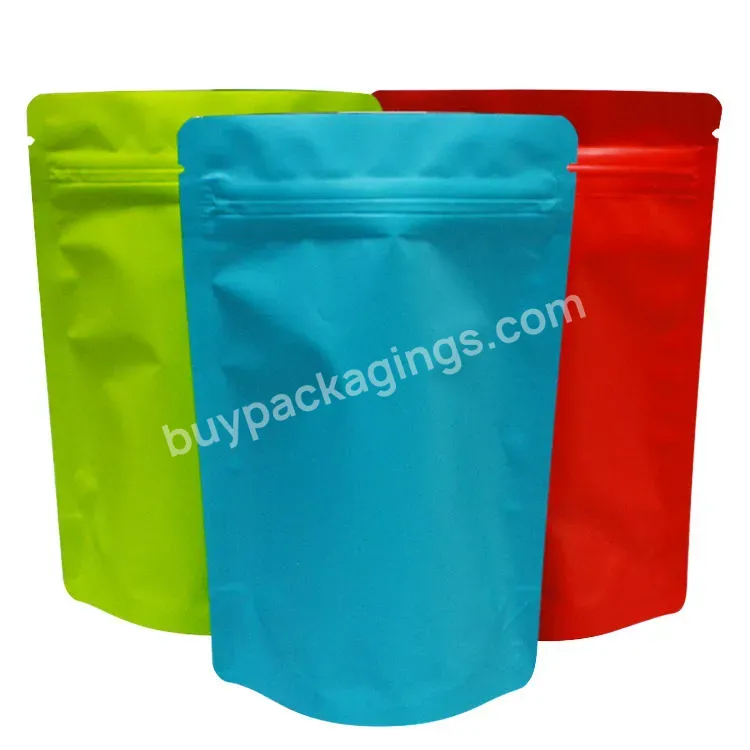 Wholesale Plastic Colorful Bag Aluminum Foil Lined Stand Up Pouch Water-proof Food Grade Bag Pack
