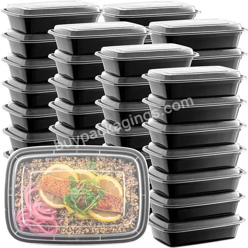 Wholesale Plastic Food Container Pp Lunch Box Plastic Disposable Meal Prep Containers With Lids