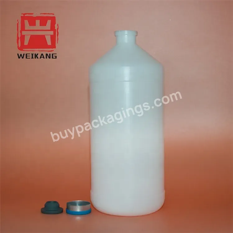 Wholesale Plastic Hdpe Pp 1l Vaccine Bottle With Rubber Stopper For Pharmaceutical Use