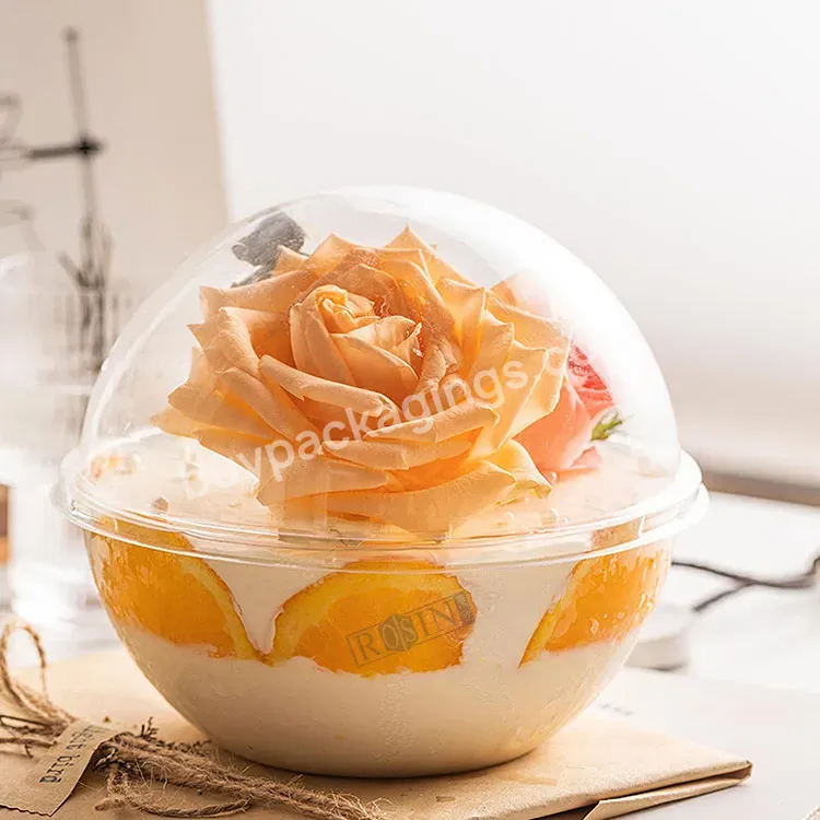 Wholesale Plastic Ice Cream Dome Container Clear Sphere Container Mousse Ball