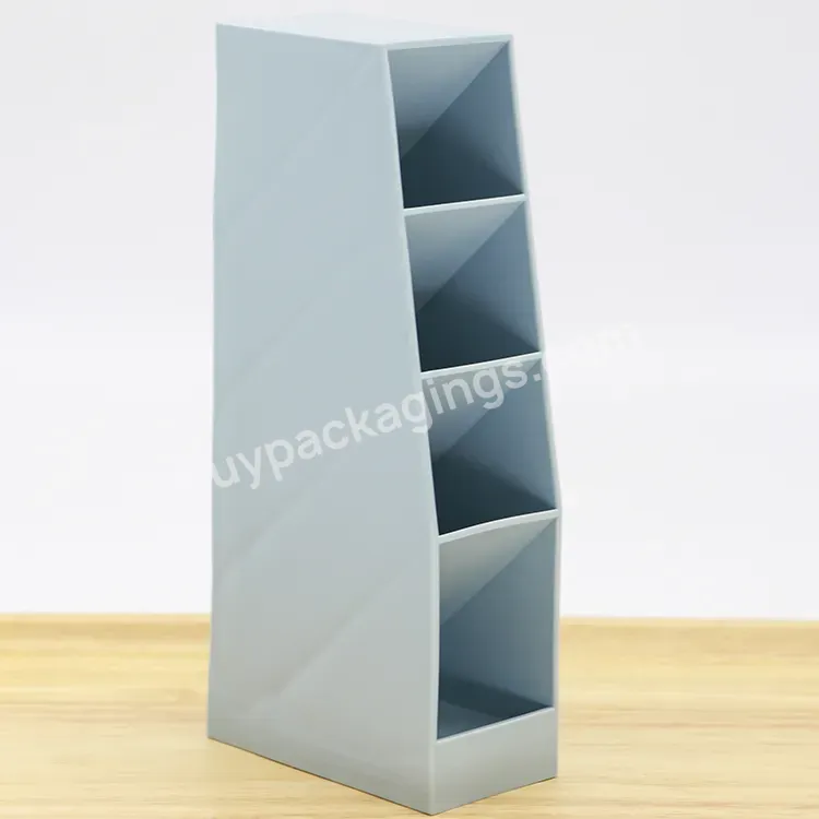 Wholesale Plastic Inclined Creative Desktop Storage Recycle Pencil Stationery Multi Grid Oblique Plug Storage Pen Holder