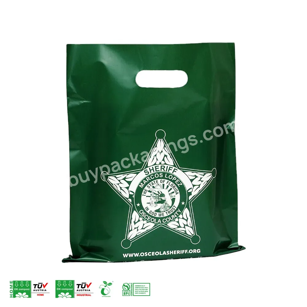 Wholesale Plastic Shopping Bag Custom Logo Printed Biodegradable Die Cut Plastic Packaging Bags For Clothes With Handle