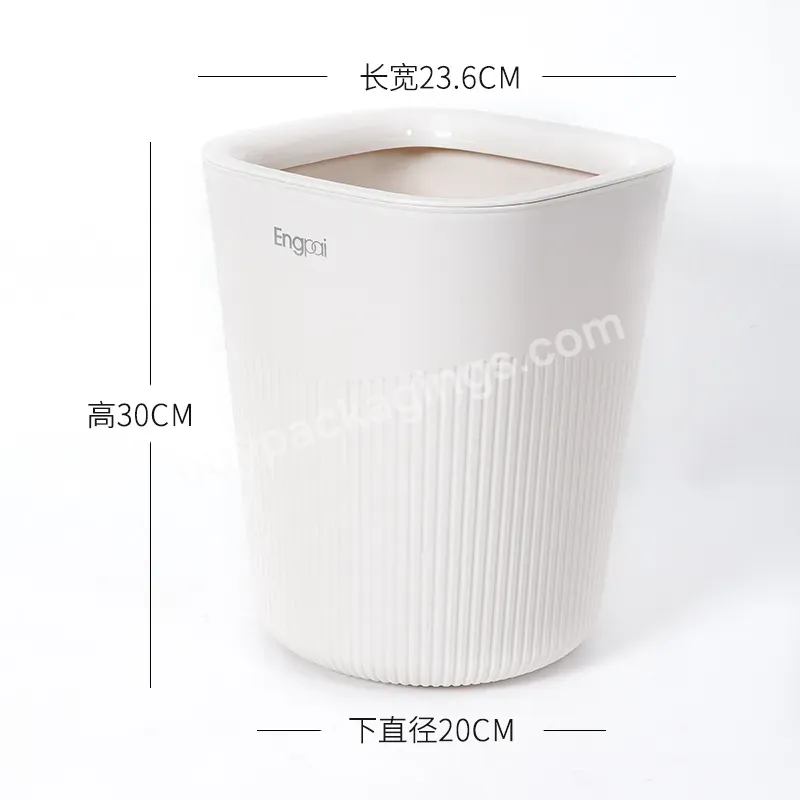 Wholesale Plastic Trash Cans Pp Waste Bins Waste Bins Plastic Use For Home Bedroom Office Hotel