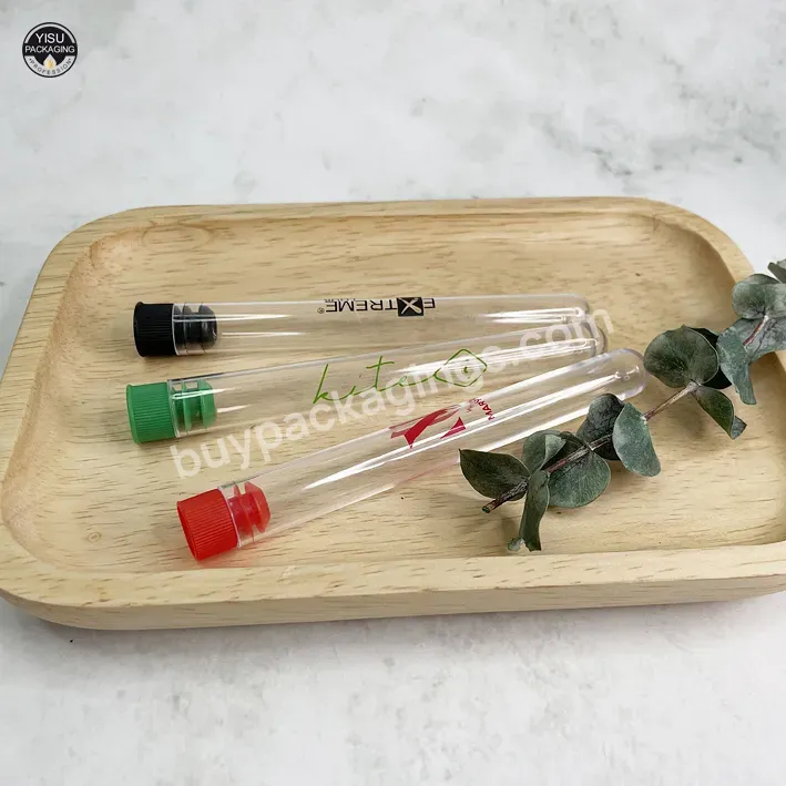 Wholesale Plastic Tube With Corks Tubos De Ensayo De Vidrio Empty For Tea Gift Bottle Test Tube With Lid