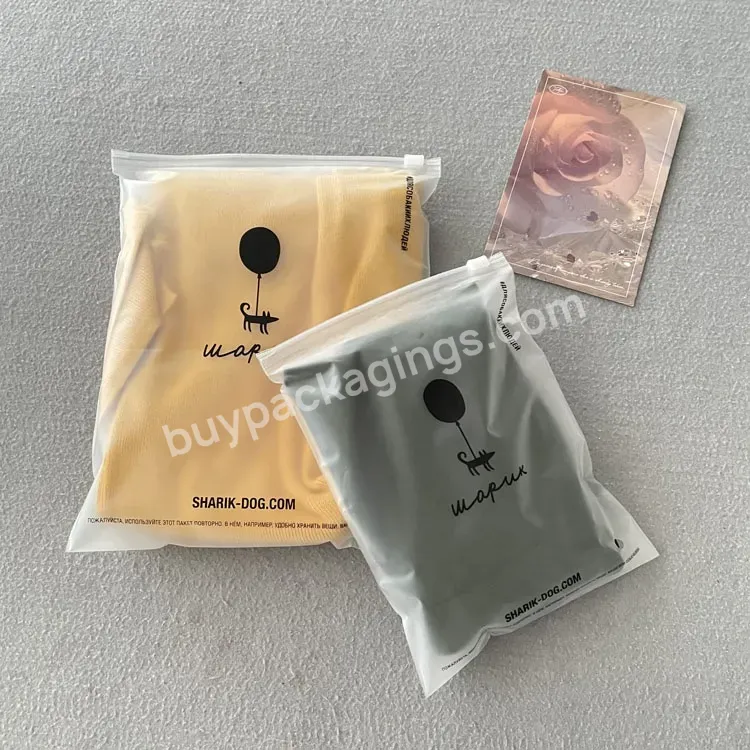 Wholesale Plastic Zip Lock Bag Printing With Logo Clothes Packaging Zipper Poly Bag Custom