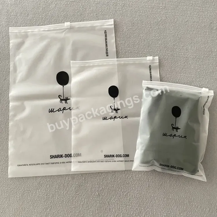 Wholesale Plastic Zip Lock Bag Printing With Logo Clothes Packaging Zipper Poly Bag Custom