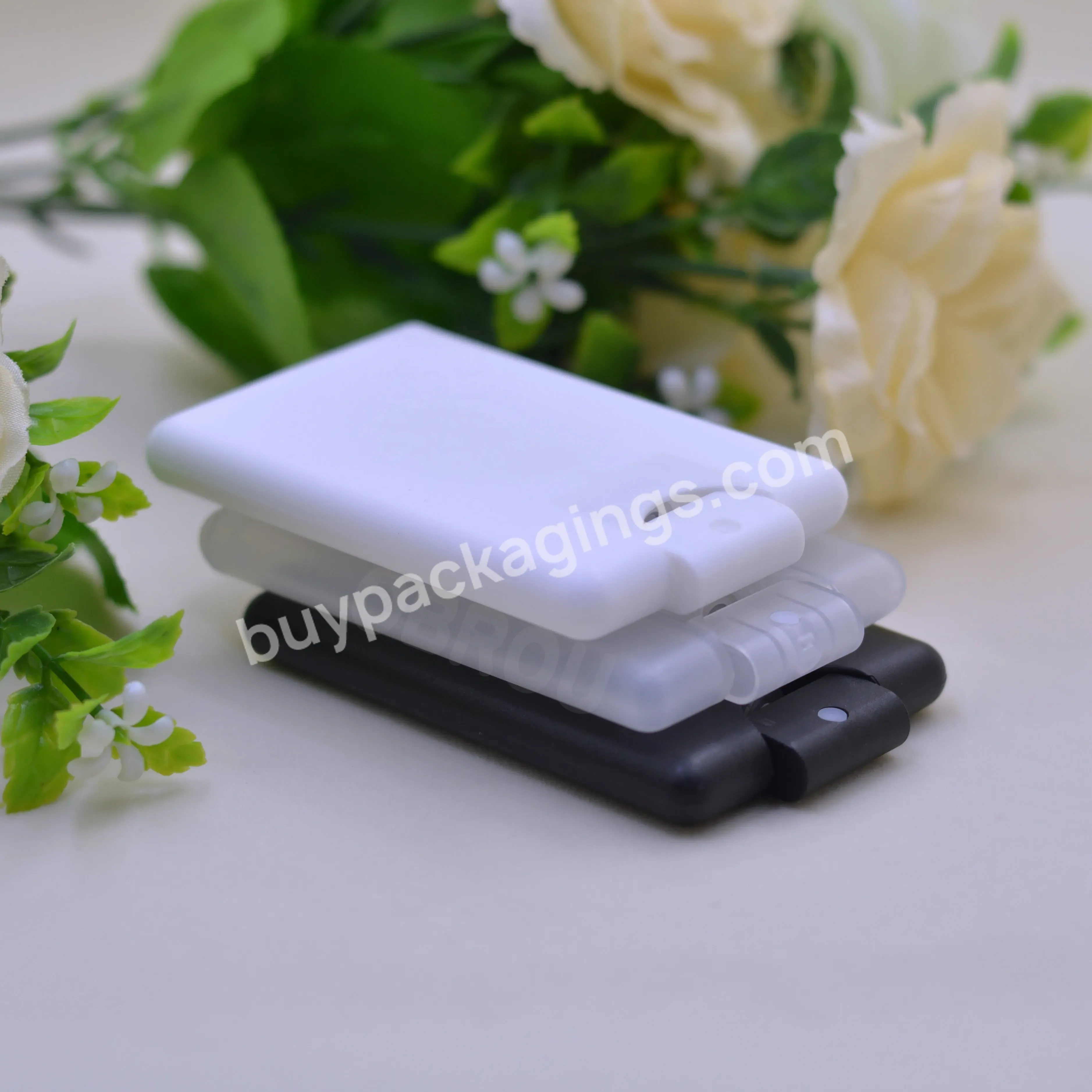 Wholesale Pocket Sized 20ml Empty Perfume Pp Plastic Square Credit Card Spray Bottle With Fine Mist Sprayer