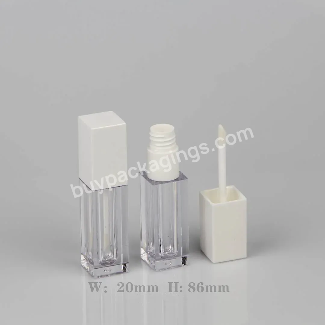 Wholesale Popular 3ml 3.5ml 5ml Empty Pink Eyeliner Container And Lip Gloss Tube White