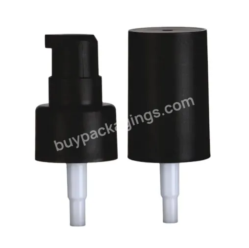 Wholesale Pp Matte Black Cream Pump 20 410 24 410 With Whole Cap Treatment Pump For Cosmetic Serum Bottle