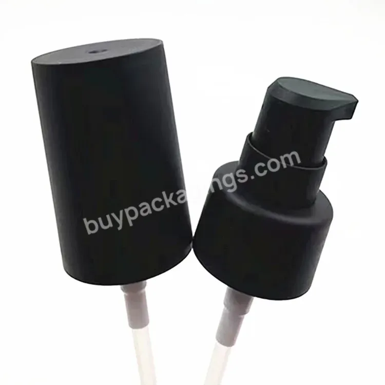 Wholesale Pp Matte Black Cream Pump 20 410 24 410 With Whole Cap Treatment Pump For Cosmetic Serum Bottle