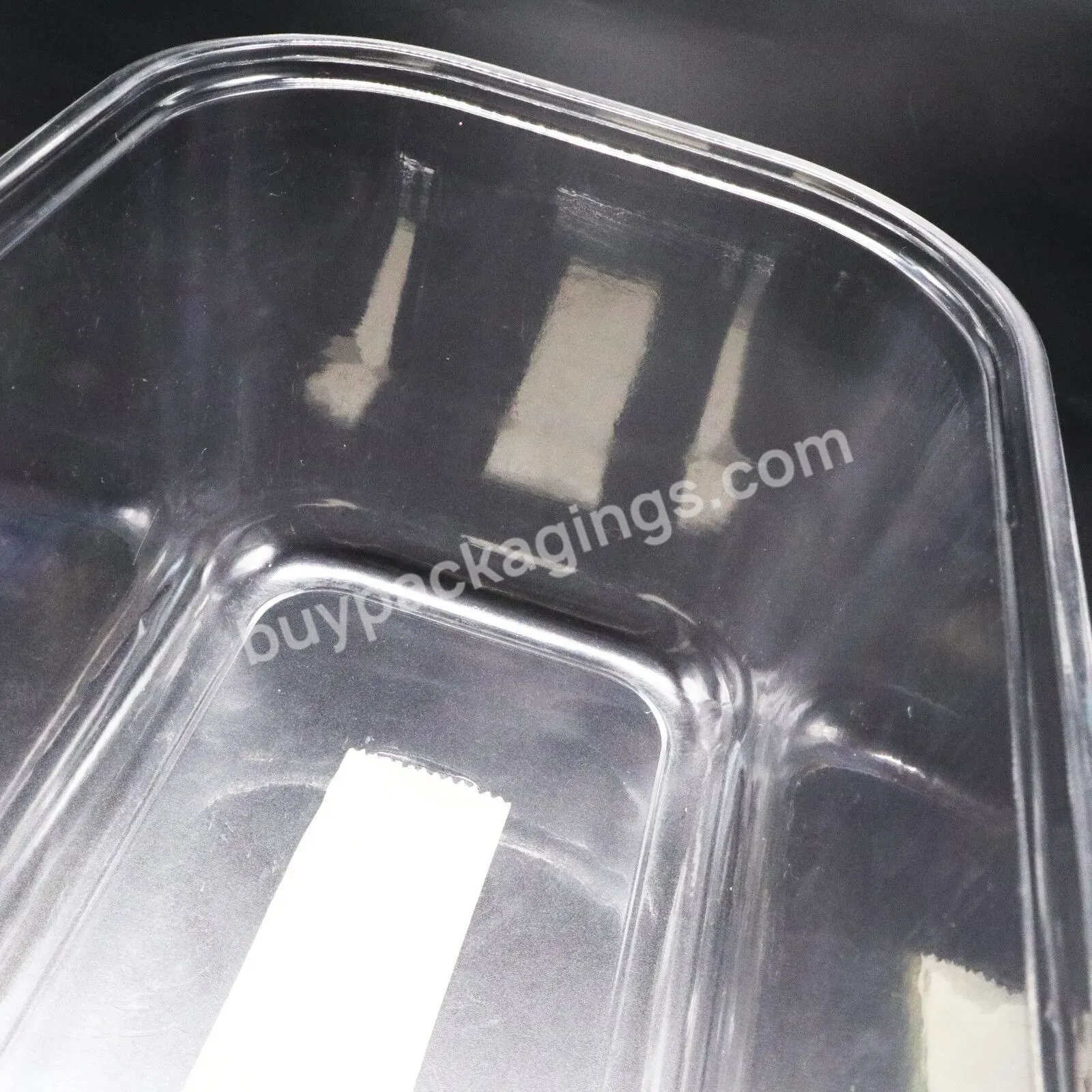 Wholesale Pp Pet Pvc Food Grade Rectangular Plastic Fruit Box Vacuum Molding Plastic Fruit Deep Tray