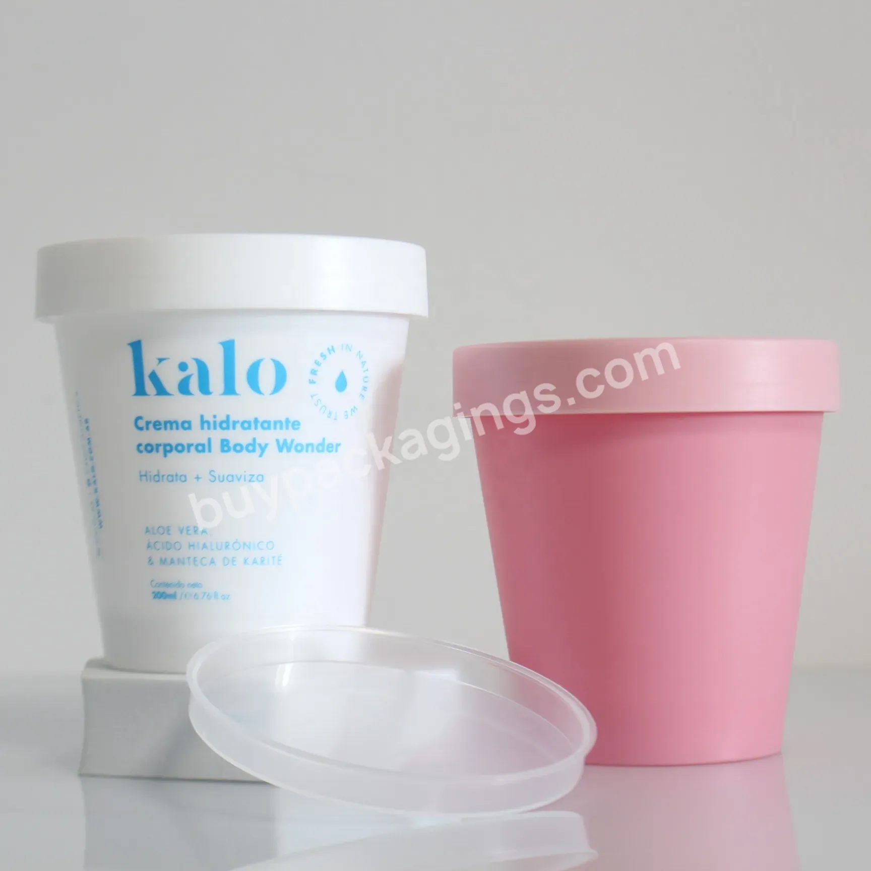 Wholesale Pp Plastic Cream Jar 50ml 100ml 200ml 250ml Empty Cosmetic Jar Body Scrub Container