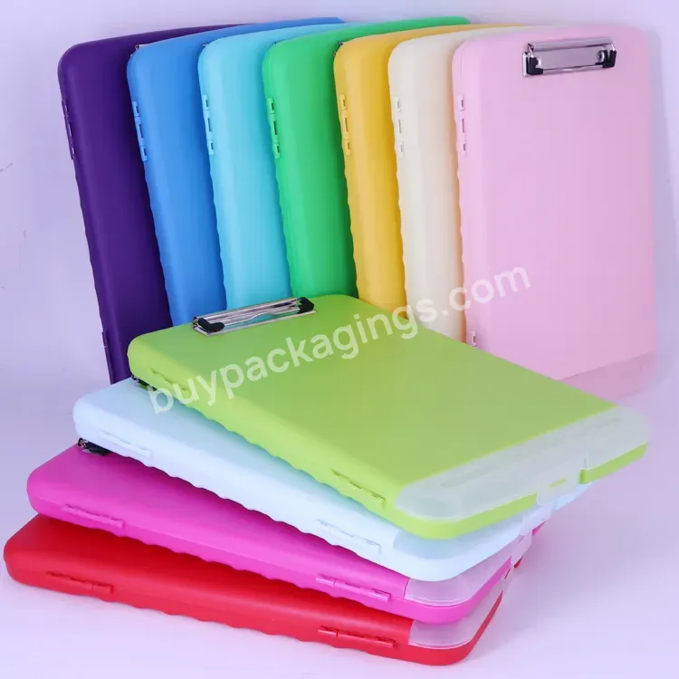 Wholesale Pp Plastic Storage A4 Clipboard Packaging Boxes Handle File Case File Holder Box Document Box File