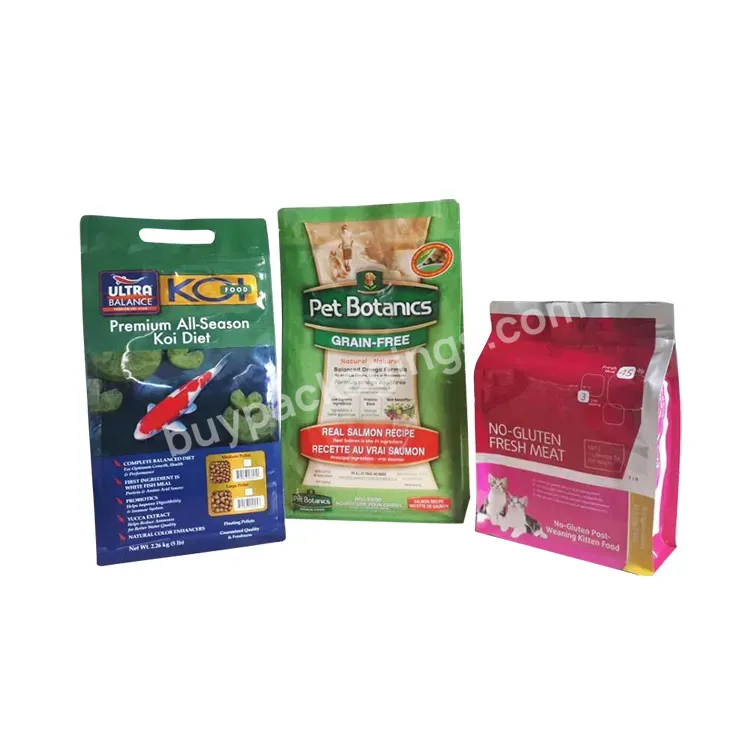 Wholesale Price 5.5kg Pet Snack Biscuit Complete Dry Puppy Food Packaging Square Flat Bottom Box Pouch Adult Dog Chow Food Bag