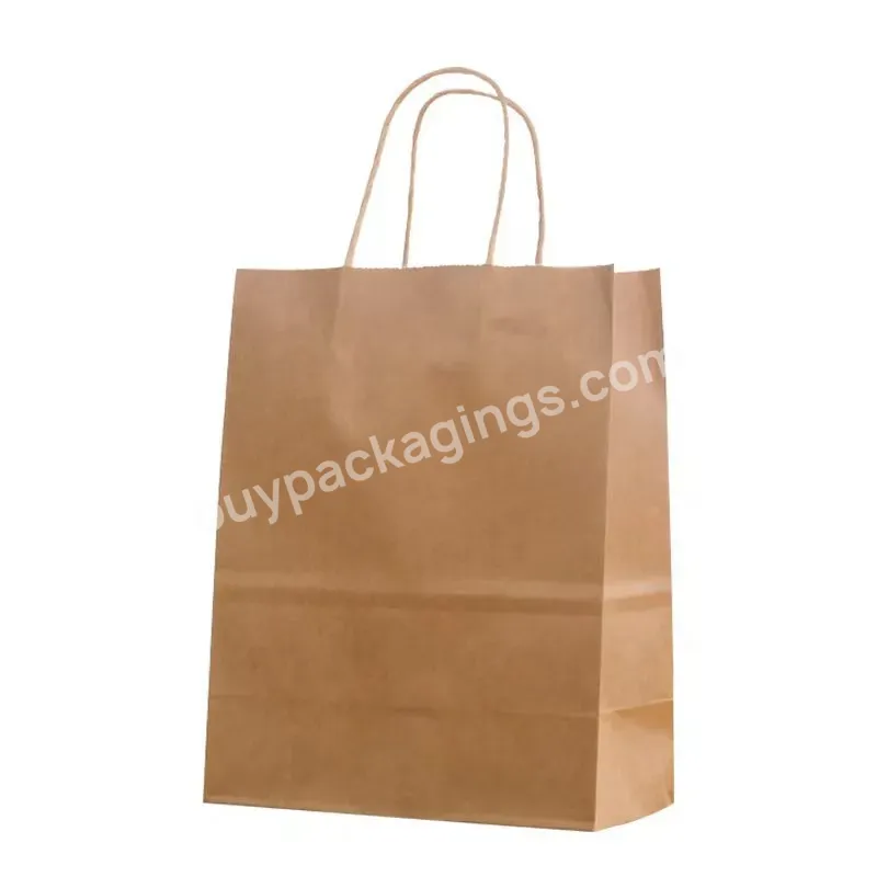 Wholesale Price Brown Paper Bags Coffee Recycled Custom Logo Grocery Shopping Kraft Paper Kraft Paper Food Bag