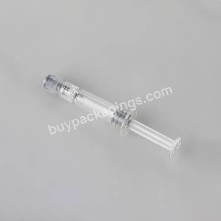 Wholesale Price Custom Logo 1ml 2.25ml 3ml 5ml 10ml Prefilled Plastic/metal Plunger Glass Syringes With Luer Lock Cap