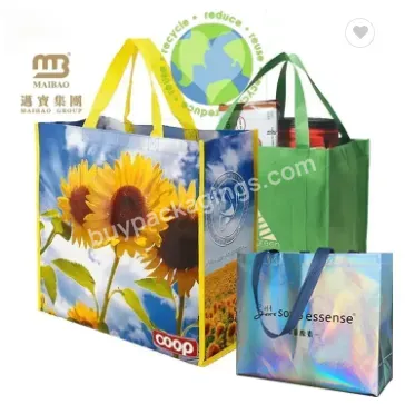 Wholesale Price Custom Printed Recycle Reusable Pp Laminated Non Woven Tote Shopping Bags Non Woven Shopping Bag