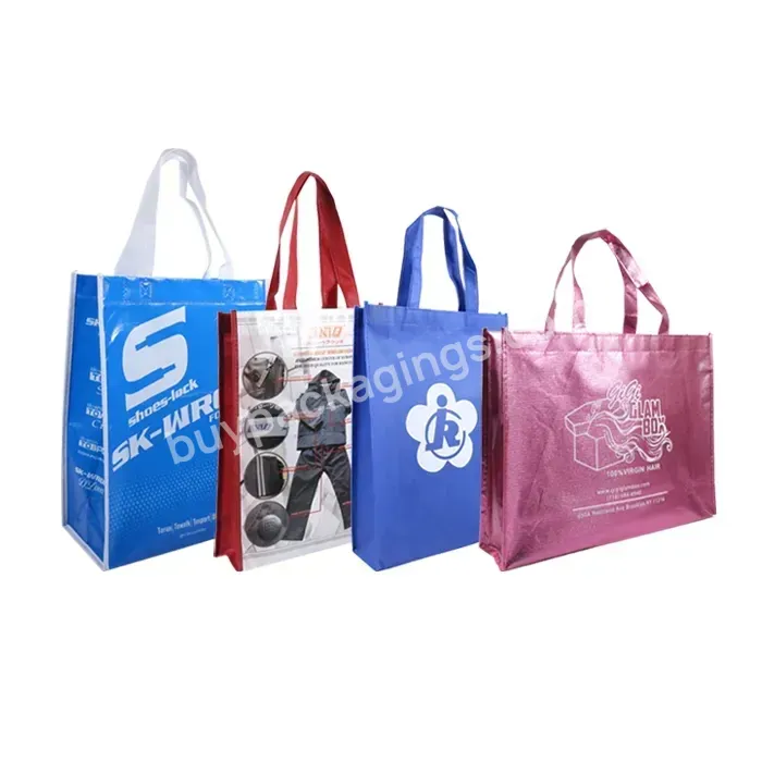 Wholesale Price Custom Printed Recycle Reusable Pp Laminated Non Woven Tote Shopping Bags