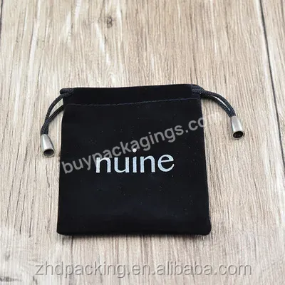 Wholesale Price For C Ap Printing Silver Stamping Velvet Bag With Logo