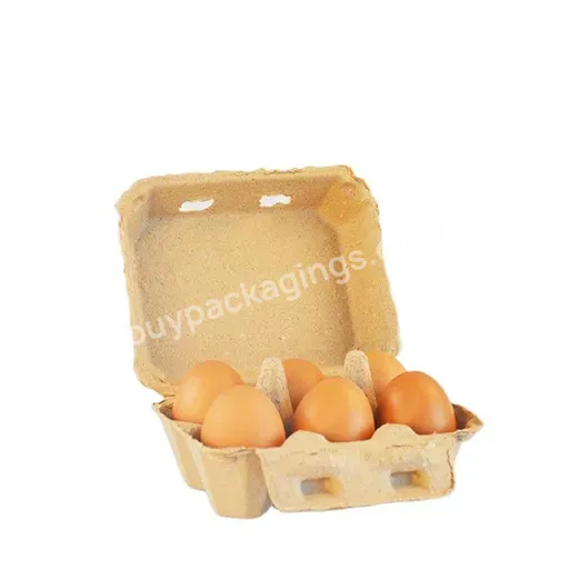 Wholesale Price Multi-colored 6 Holes Top Flats Disposable Egg Carton Bulk Price Pulp Fiber Biodegradable Packaging