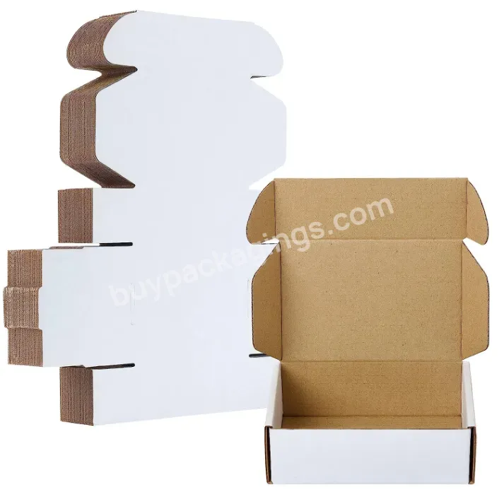 Wholesale Price White Corrugated Mailer Box Packaging Cardboard Mailing Boxes Folding Flat Shipping Box