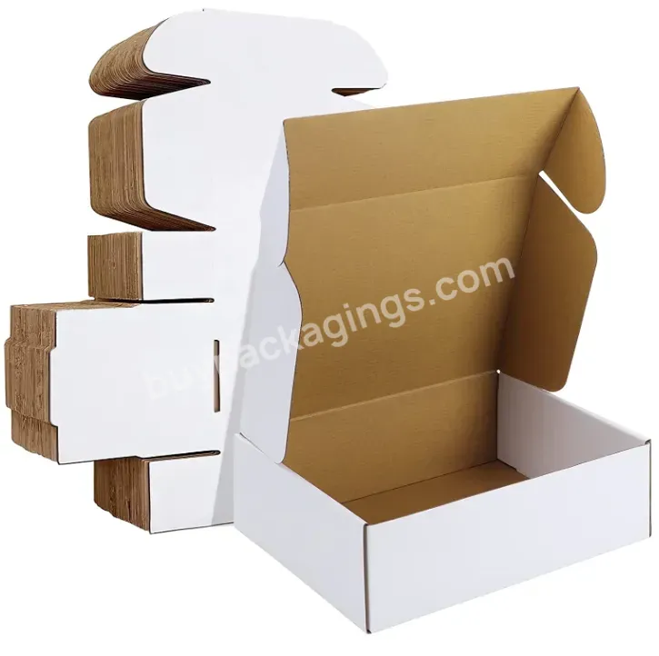 Wholesale Price White Corrugated Mailer Box Packaging Cardboard Mailing Boxes Folding Flat Shipping Box