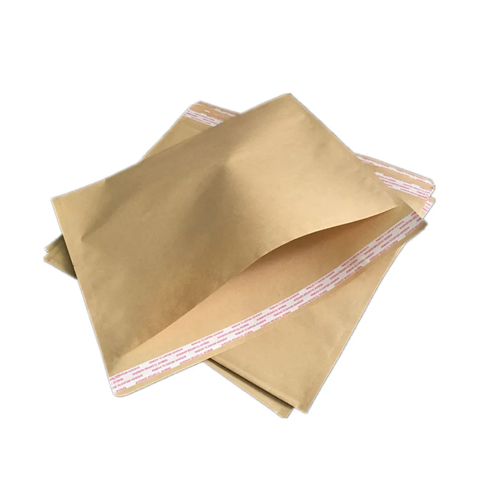 Wholesale Printed Design Logo Kraft Paper Shipping Biodegradable Cardboard Mailing Envelope Paper Clothing Courier Bag