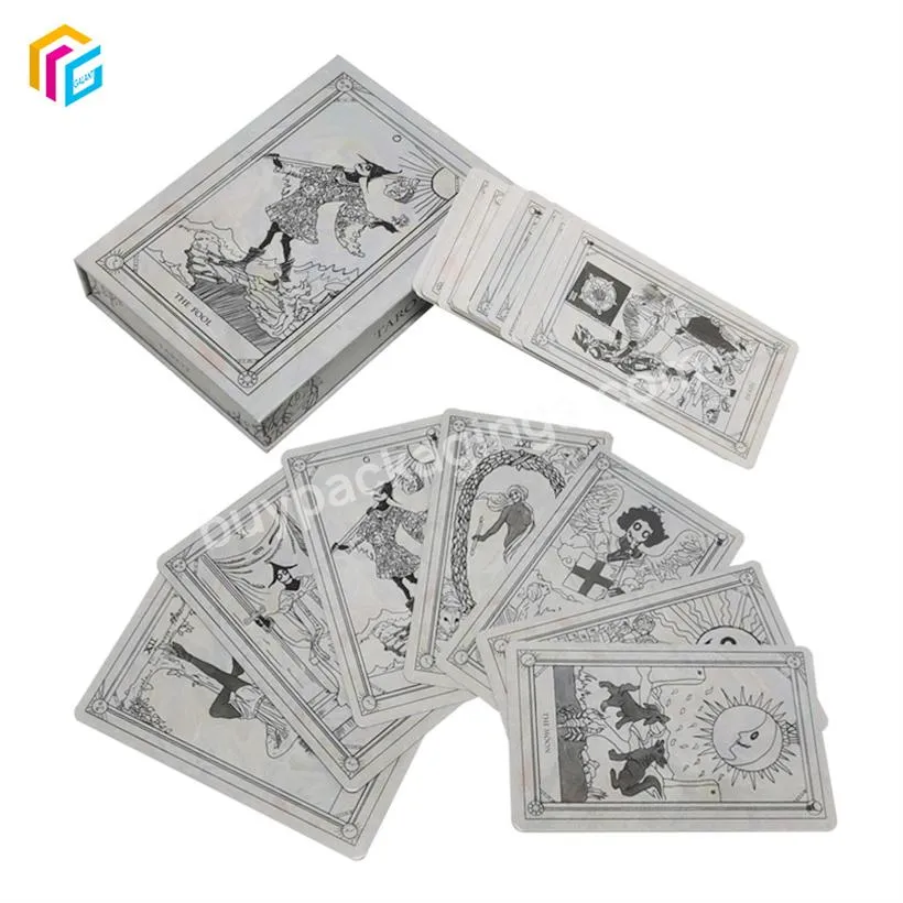 Wholesale printed GoldSilver Edged Card Tarot For Fortune Telling tarot card