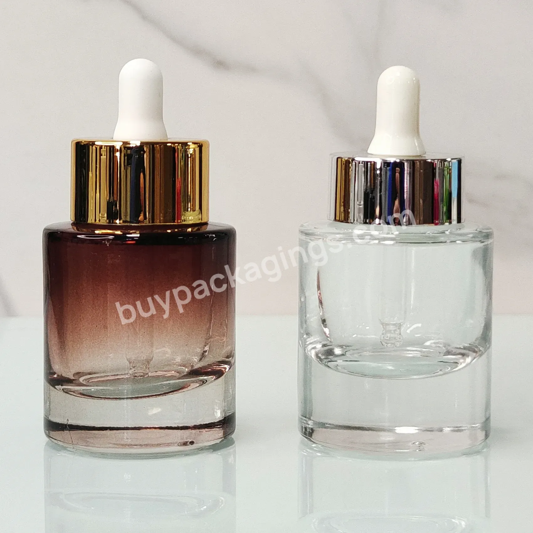 Wholesale Printing Logo 1oz 30ml 50ml Refillable Essential Container Skincare Cosmetic Packaging Night Cream Glass Bottle