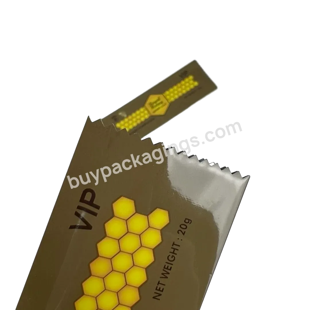 Wholesale Private Label Bee Extract Organic Jelly Honey Sachets For Men Supplement Male Honey Sachet Bags