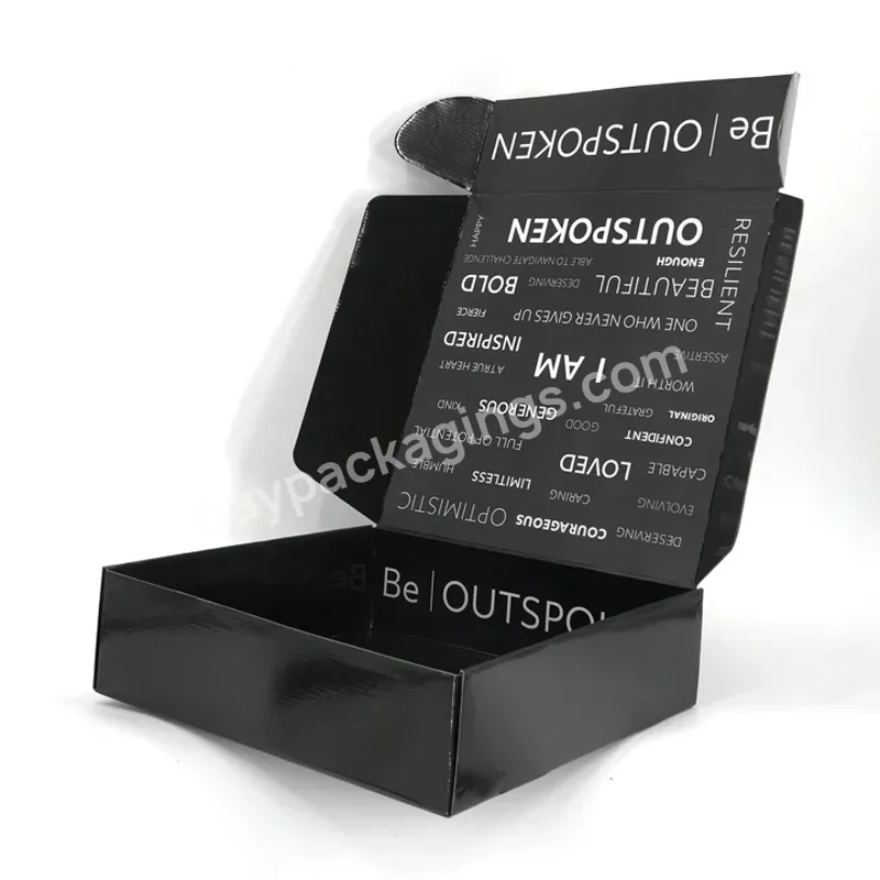 Wholesale Professional Custom Printing Paper Box Black Cardboard Clothing Packaging Corrugated Boxes