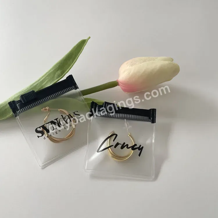 Wholesale Pvc Cosmetic Zipper Bag Mini Jewelry Earring Packaging Small Ziplock Pouches With Custom Print