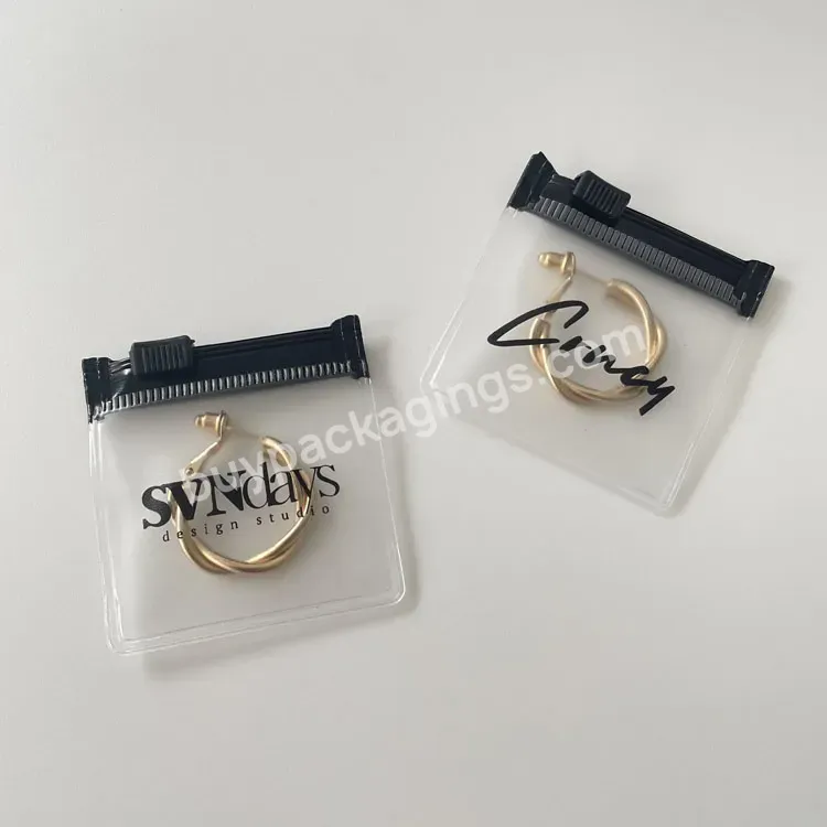 Wholesale Pvc Cosmetic Zipper Bag Mini Jewelry Earring Packaging Small Ziplock Pouches With Custom Print