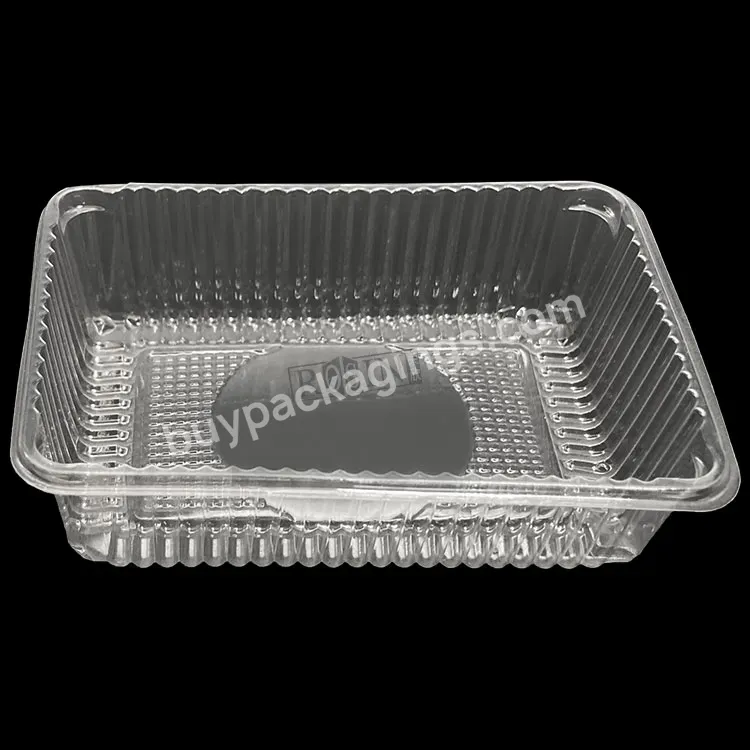 Wholesale Rectangular Disposable Clear Plastic Display Pvc Biscuit Cookie Muffin Insert Tray Food Container Packaging