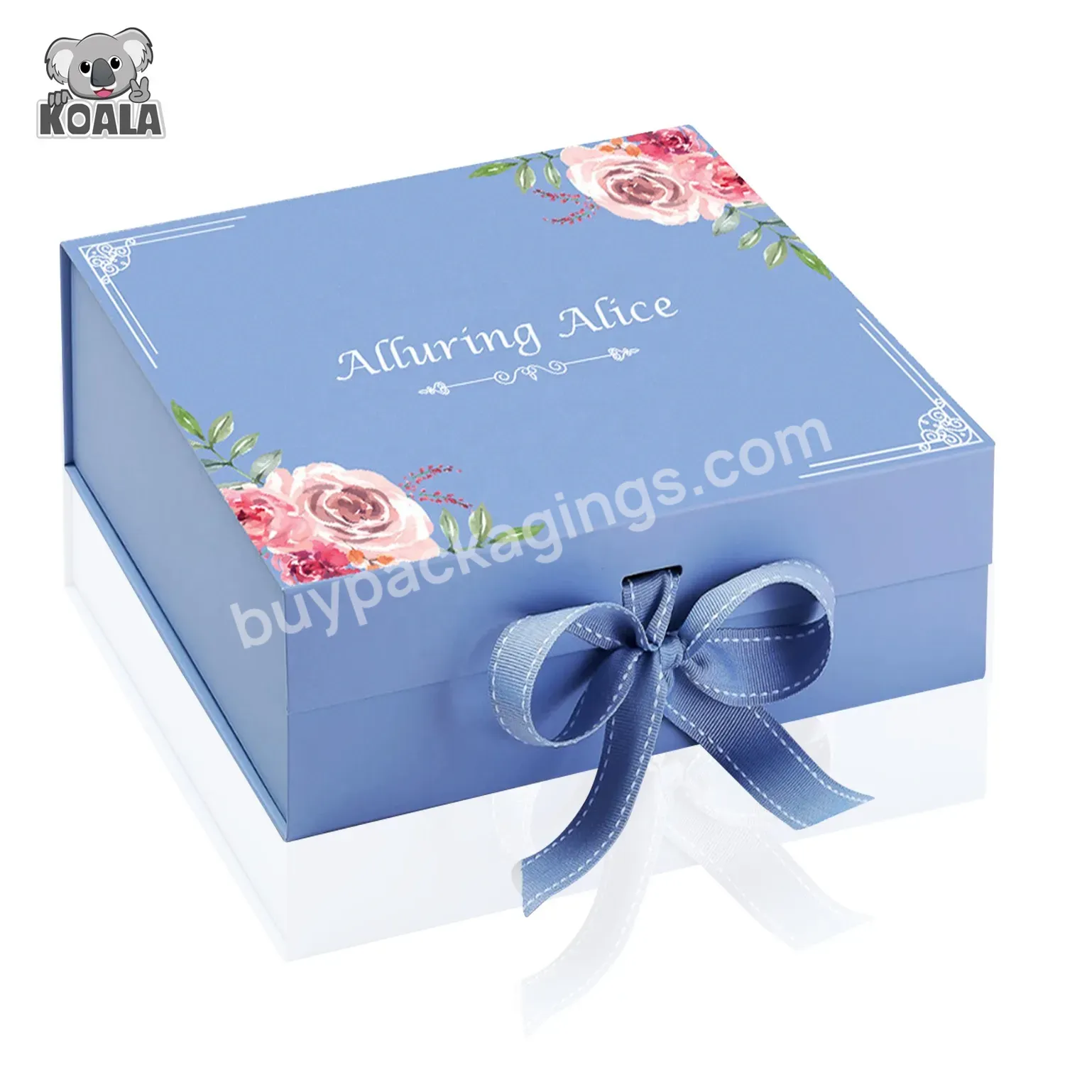 Wholesale Recyclable Personalised Decorative High End Pink Hard Paper Gift Box Packaging With Ribbon