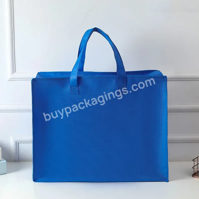 Wholesale Recycle Customized Printing Colorful Hand Sewn Foldable Eco-friendly And Reusable Tote Bag Non Woven Shopping Bags Wit