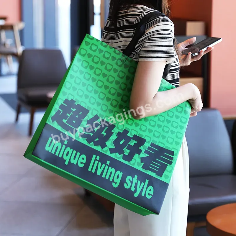 Wholesale Recycle Eco Friendly Laminated Waterproof Non Woven Printing Foldable Reusable Custom Logo Pp Shopping Tote Bag With - Buy Wholesale Recycle Eco Friendly Laminated Waterproof Non Woven Printing Foldable Luxury For Shopping,Handle Pp Non Wov