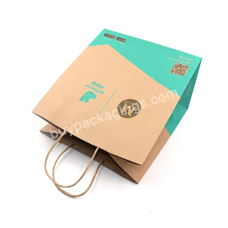 Wholesale Recycled Craft/kraft Grocery Take Away Packaging Custom Restaurant Bolsas De Papel Paper Bag For Food Delivery