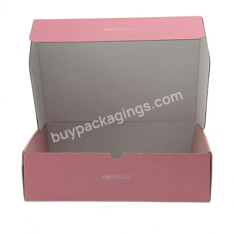 Wholesale Recycled Paper Box Custom Printed Pink Corrugated Cardboard Packing Mailing Boxes